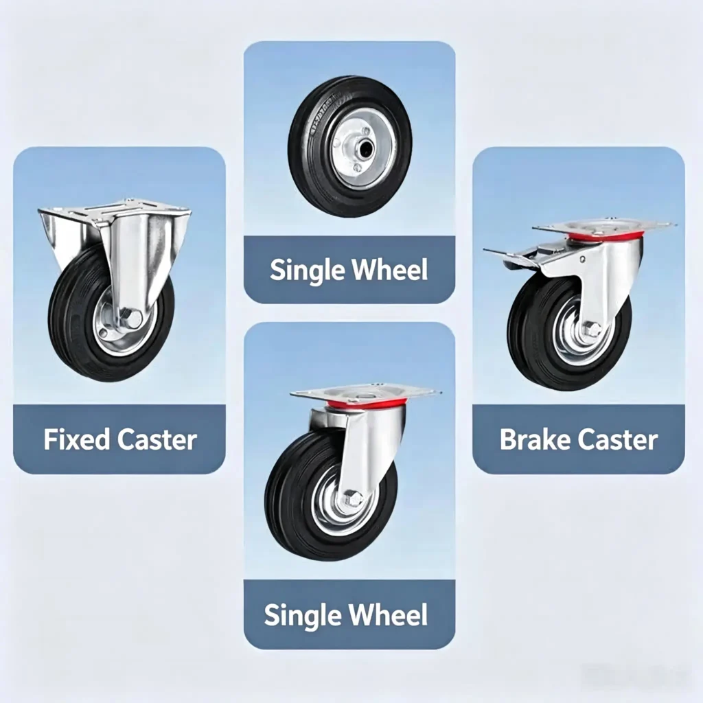 Industrial caster Wheels & Rubber Plastic wheels for Casters