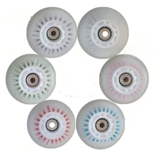 multi-color 70mm and 76mm flashing roller skate wheels for wholesale