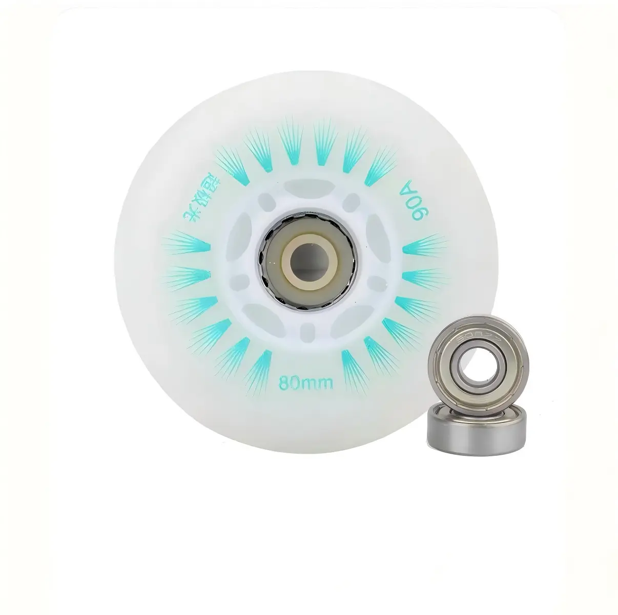 80mm 90A LED Flashing Inline Skate Wheel with Bearings 80mm 90A PU LED flashing inline skate wheel with bearings for OEM wholesale